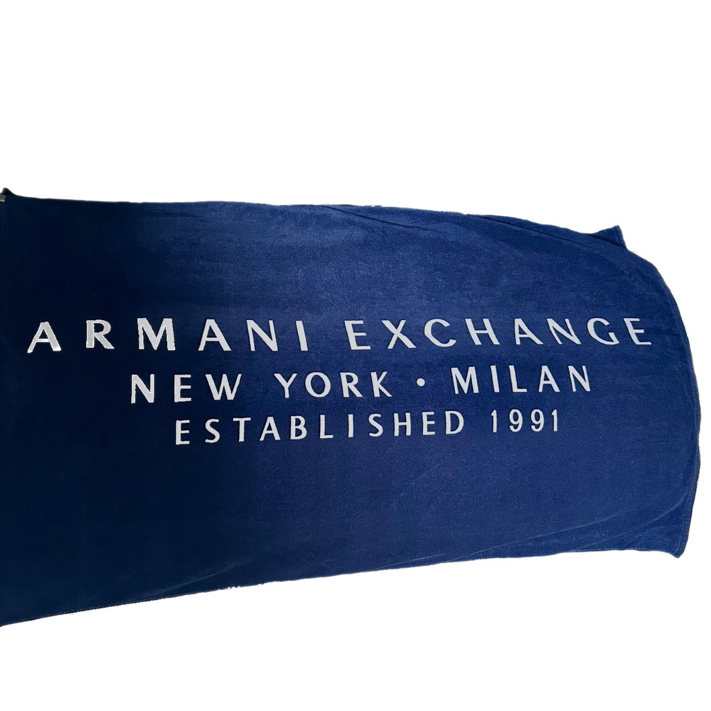 Armani Exchange Oversized Beach Pool Towel Excellent Condition NY Milan 1991